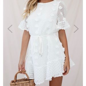 Selfie Leslie Maleny Embellished Fluted Hem Dress